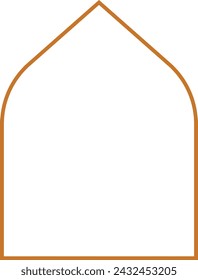 Golden line shape Islamic simple fram design EPS mode