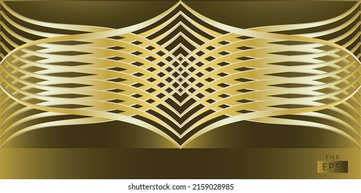 
Golden line spiral vector image
