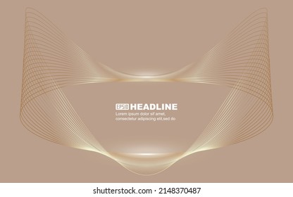 Golden line still Life exhibition hall Exhibition stand technology sense of space background
