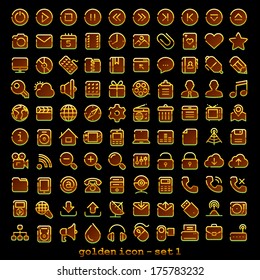 golden line web icon - set 1
