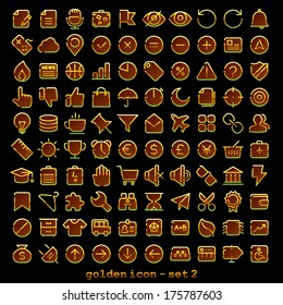 golden line web icon - set 2