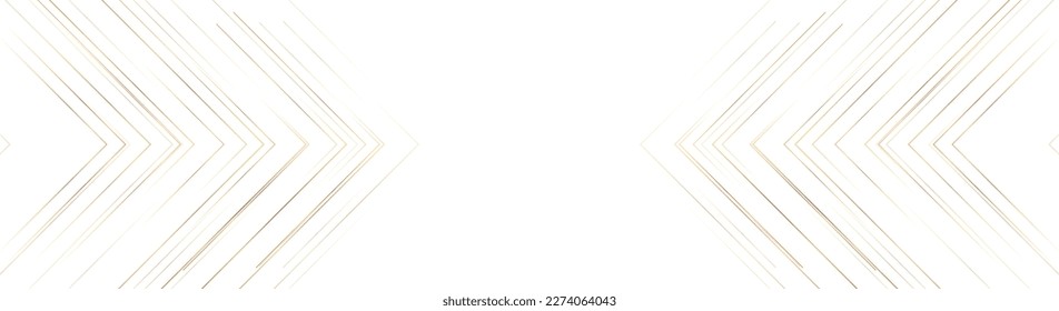 Goldene Linearpfeile abstrakter geometrischer Technologie-Hintergrund. minimales Vektorbanner-Design