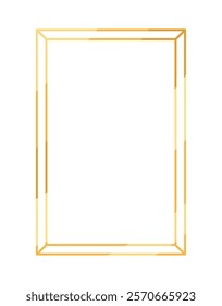 golden linear frame isolated design