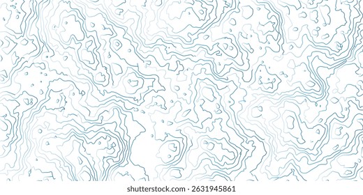 Padrão linear dourado sobre fundo verde. Fundo topográfico premium. Banner geográfico para viagens.