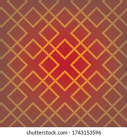 Golden linear rhombuses on a red background.
