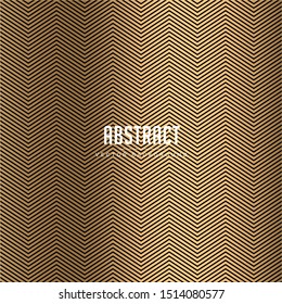 Golden lines with beautiful angles wave, cards, banners, web, abstract - vector