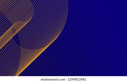 Oro de líneas con fondo azul.