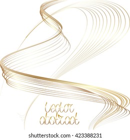 Golden Lines and Bronze Waves. Vector Illustration