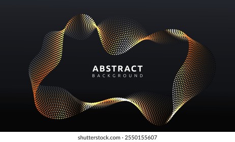 Golden lines curve gracefully across dark background. Elegant design element for luxury branding, interior decor, or abstract backgrounds in graphic design projects.