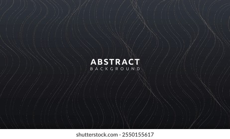 Golden lines curve gracefully across dark background. Elegant design element for luxury branding, interior decor, or abstract backgrounds in graphic design projects.