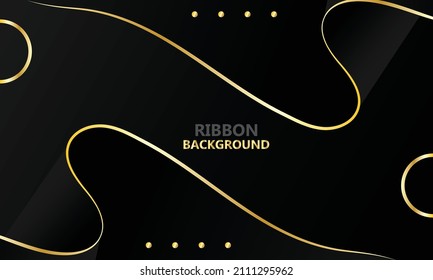 Golden lines luxury on white overlap brown and black shades color background. elegant realistic paper cut style 3d. Vector illustration about precious and beautiful feeling.