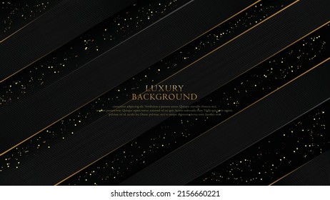 Golden lines luxury on white overlap black shades color background. Vector illustration about precious and beautiful feeling.Vector illustration