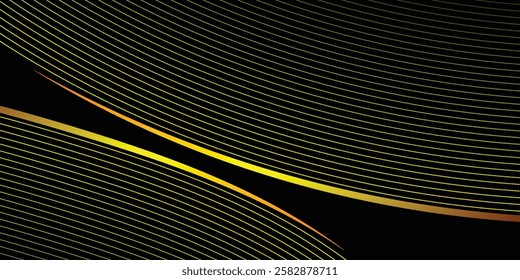 Golden lines luxury on white overlap brown and black shades color background. elegant realistic paper cut style 3d. Vector illustration about precious and beautiful feeling.