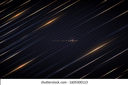 Golden lines on dark background