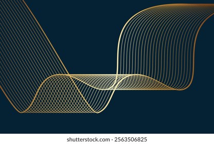 Golden lines pattern background. Luxury gold Line arts wallpaper. Design for cover, invitation background, packaging design, fabric and print. Vector illustration.
