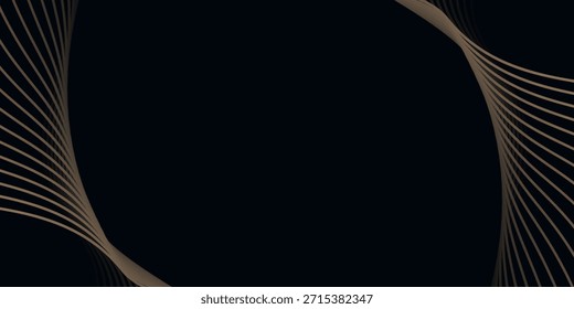 Hintergrund mit goldenen Linien. Luxus Gold Linie Kunst Tapete. Design für Cover, Einladungshintergrund, Verpackungsdesign, Stoff und Druck. Vektorgrafik.