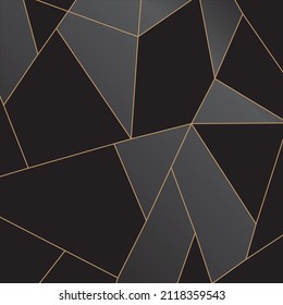 Golden lines pattern background. Modern dark abstract texture.  Luxury style. Vector illustration.