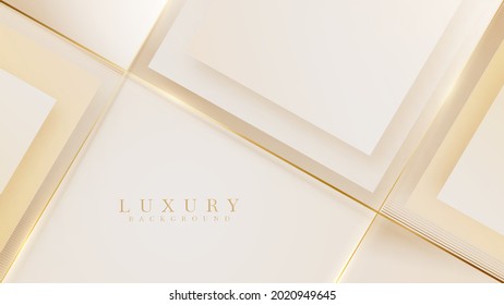 Golden lines sparkle grow, 3d style luxury background. vector illustration.