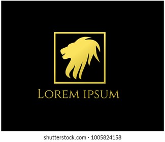 Golden lion logo