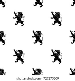 Golden lion symbol of belgium.The dark Belgian wolf. Belgium single icon in black style vector symbol stock illustration.
