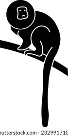 golden lion tamarin golden tamarin monkey ape animal Glyph