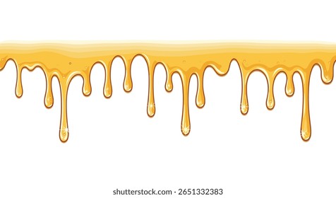 Golden liquid dripping effect visually captivating sweet substance flowing smoothly