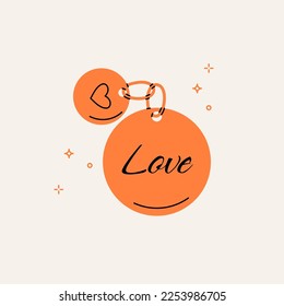 Golden locket. Cartoon shiny precious jewelry love symbol, elegant gift valentine day anniversary concept. Vector design