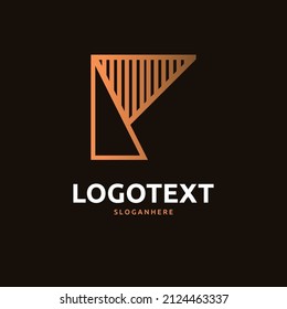 Golden logo, Gold abstract shape logo