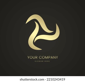 A Golden logo, icon, symbol design, A circle symbol premium templates vector. and creative minimal icon monochrome illustration. an elegant vector logo creation