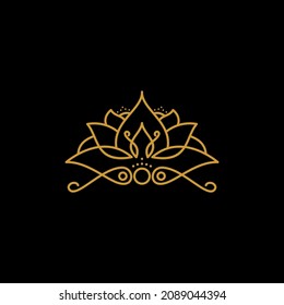 Golden lotus imperial prince logo design