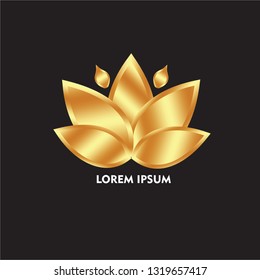 golden lotus symbols on dark background 13.
