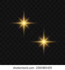 Golden luminous stars creating a cosmic star effect, perfect for celestial, magical, or fantasy-themed designs.