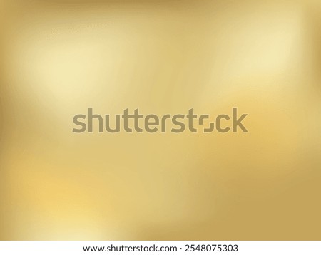 Golden luxurious gradient metallic background. Gradient of gold metal, gold foil. Abstract vector blurred illustration.
