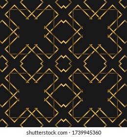 Golden Luxurious Seamless Pattern. Vintage Concept Suitable for Wallpaper, Card, Invitation, Printing Art, Vector Background.