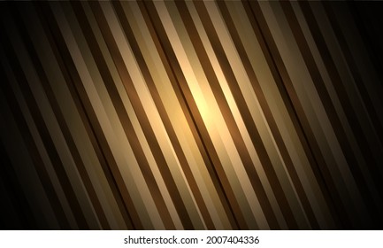 Dorado lujo abstracto de fondo vectorial rayado con cintas. Elegante ilustración vectorial EPS10.
