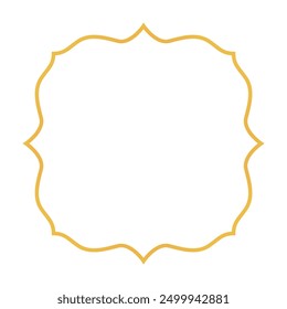 Golden Luxury Arabic Islamic Ornamental Frame Border
