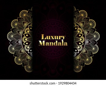 Golden luxury arabic pattern and background