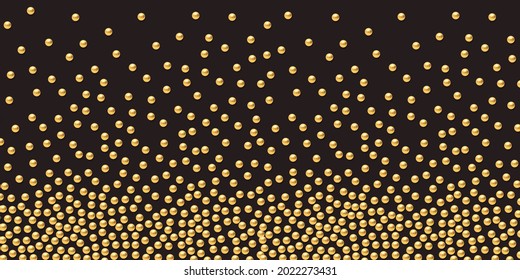 Golden luxury background with beads. Vector illustration.