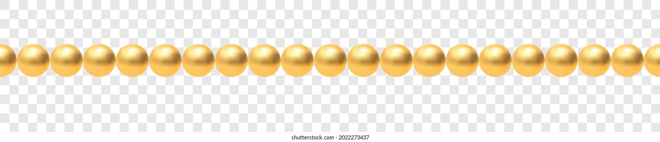 Golden luxury background with beads. Vector illustration.