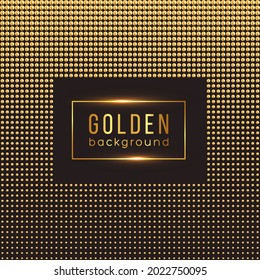 Golden luxury background with beads. Vector illustration.
