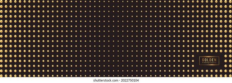 Golden luxury background with beads. Vector illustration.