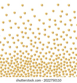 Golden luxury background with beads. Vector illustration.