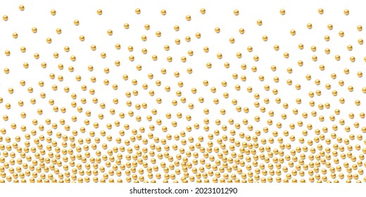 Golden luxury background with beads. Vector illustration.