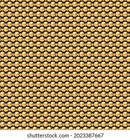 Golden luxury background with beads. Vector illustration.