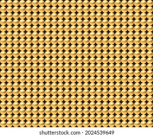 Golden luxury background with beads. Vector illustration.