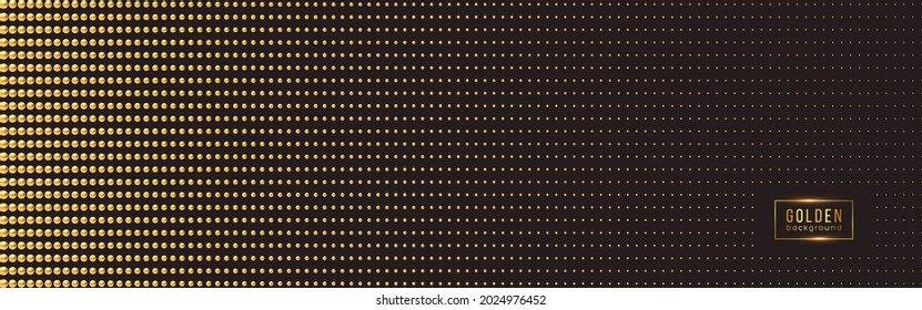 Golden luxury background with beads. Vector illustration.