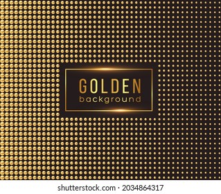 Golden luxury background with beads. Vector illustration.