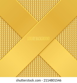 Golden luxury background with golden beads. Vector illustration.