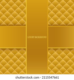 Golden luxury background with golden beads. Vector illustration.