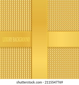 Golden luxury background with golden beads. Vector illustration.
